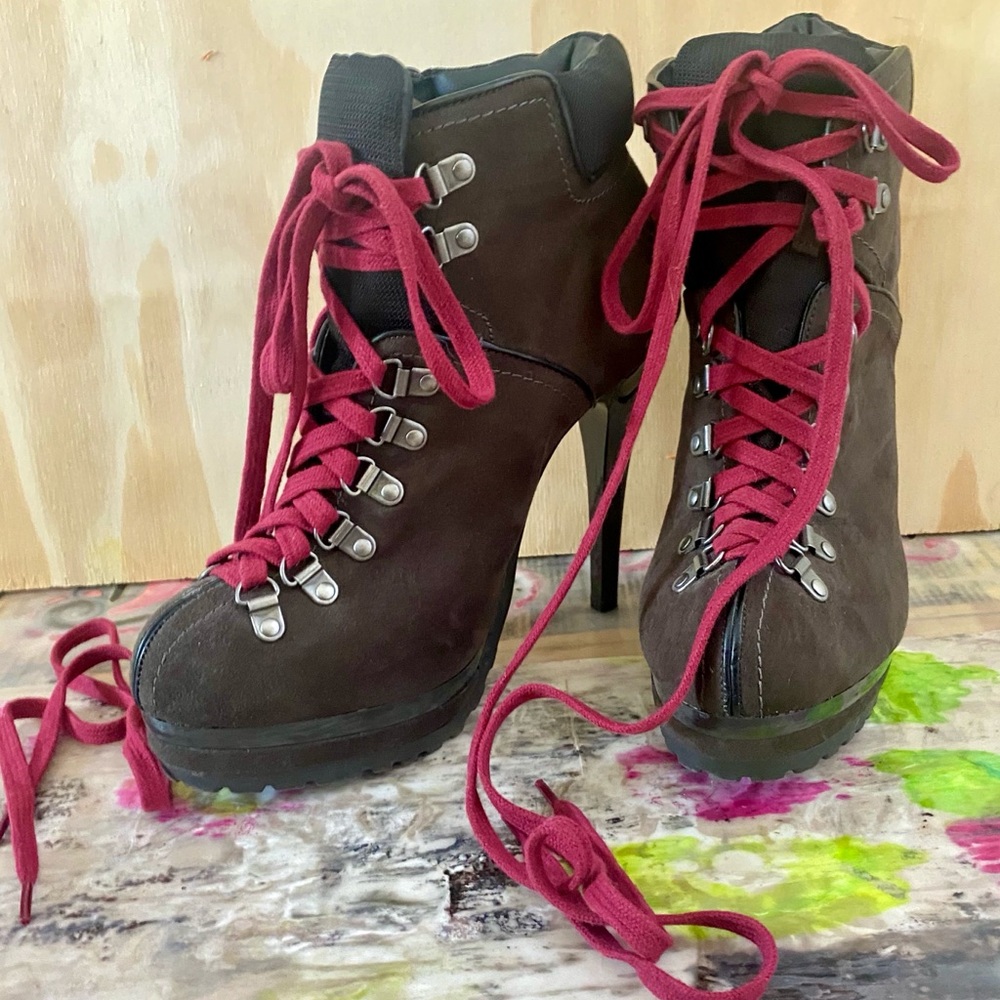 Adorable Brown Faux Suede  Booties